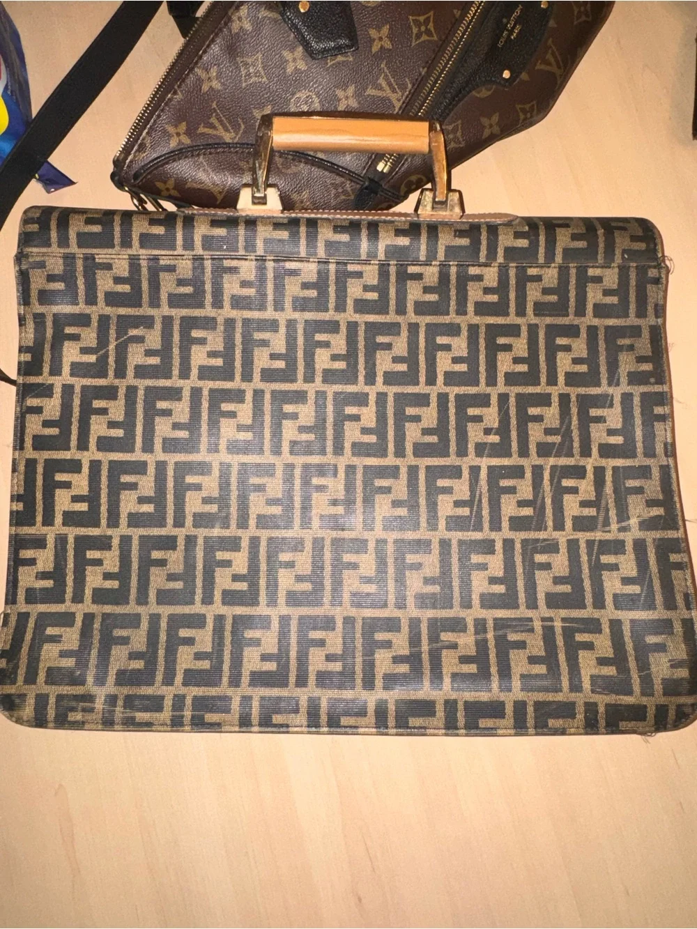 Vintage Fendi Unisex Briefcase Bag in Brown/Black - Picture 10 of 10